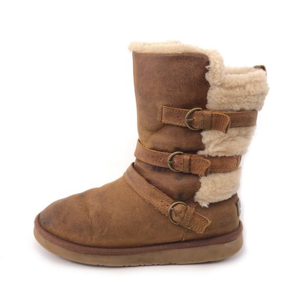 UGG Becket Biker Sheepskin Winter Boots 9 - Picture 1 of 13